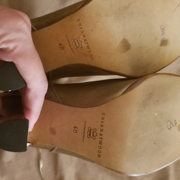 Brian Atwood gold boots booties 40 - Picture 2 of 6